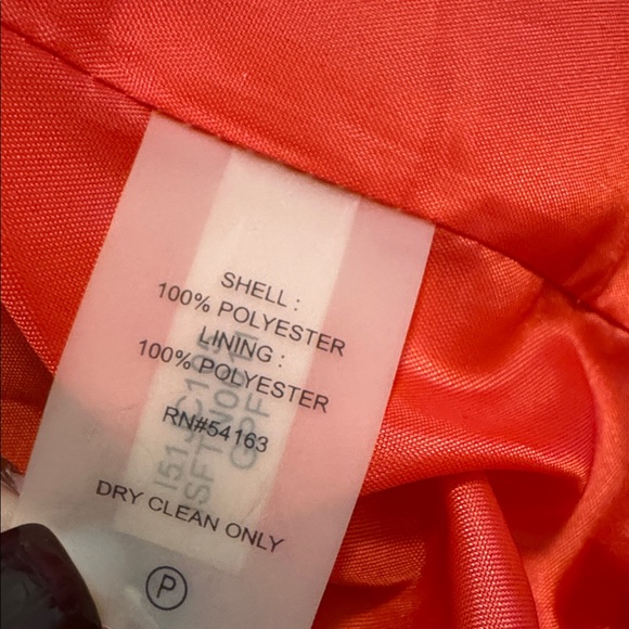 Ivanka Trump Vibrant Coral Blazer Size 4 Petite - Picture 5 of 8